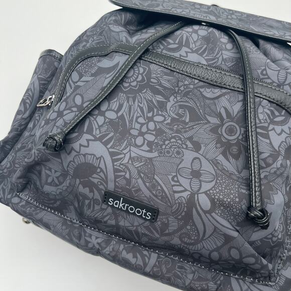 Sakroots Black Floral Backpack main image 4
